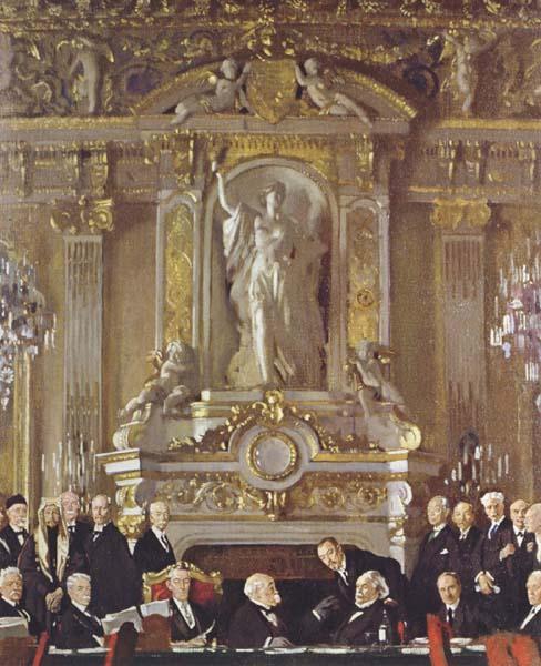 Sir William Orpen A Peace Conference at the Zuai d Orsay Sweden oil painting art